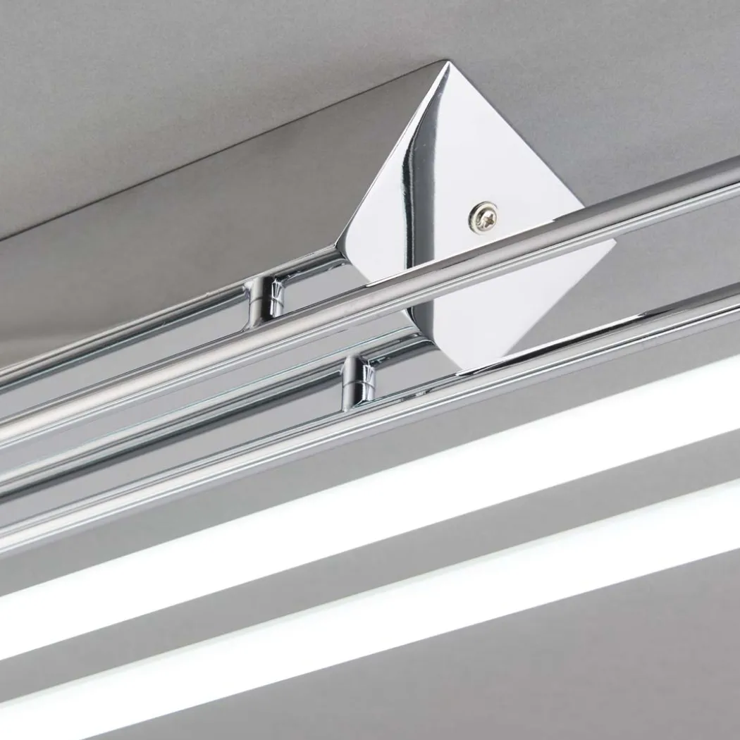 Harper 2 Light Chrome & Opal Glass LED Flush Ceiling Light Large