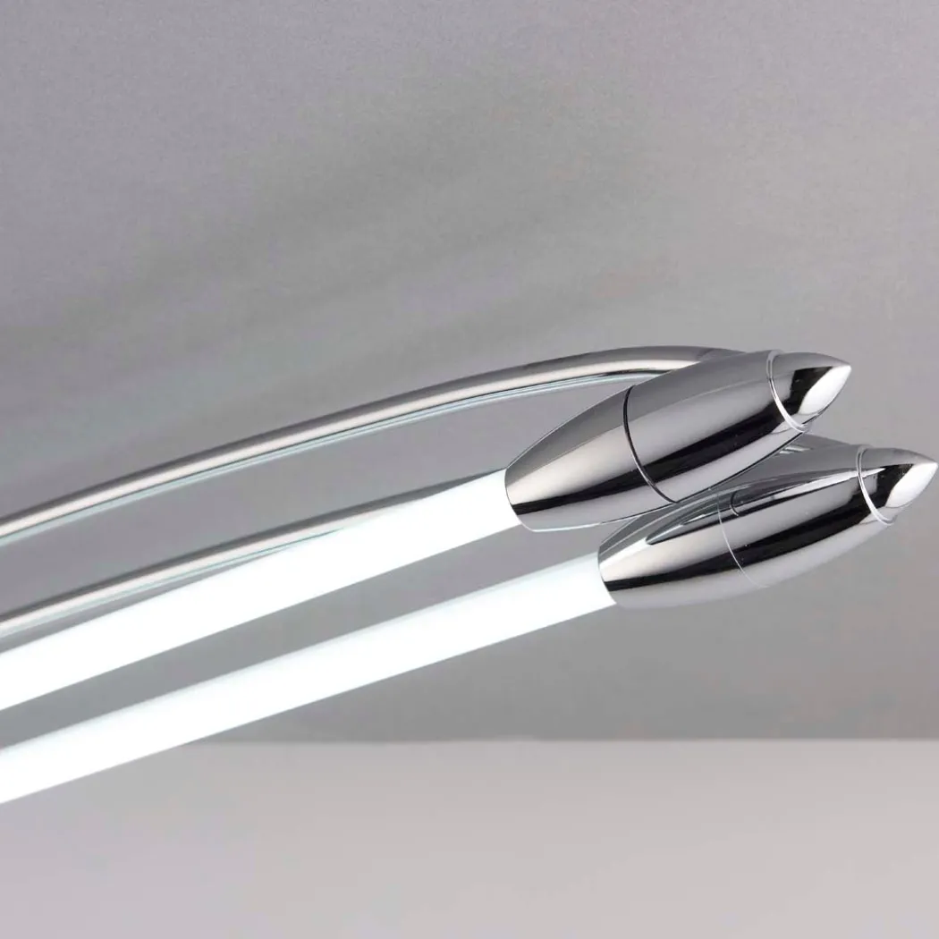 Harper 2 Light Chrome & Opal Glass LED Flush Ceiling Light Large
