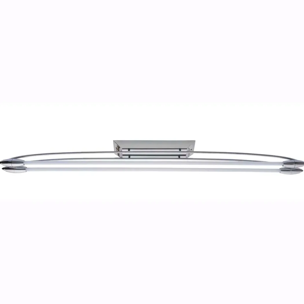 Harper 2 Light Chrome & Opal Glass LED Flush Ceiling Light Large
