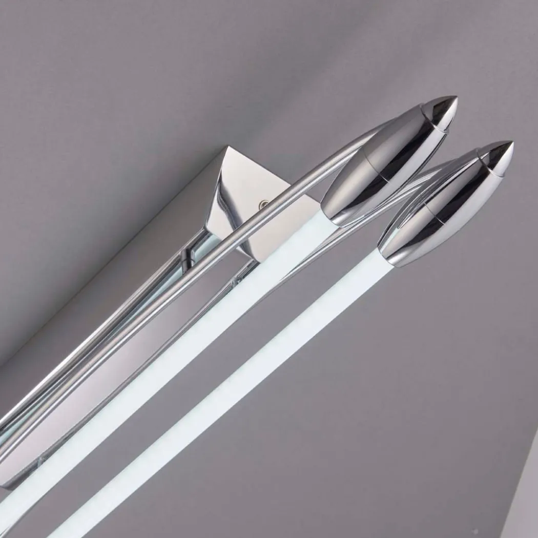 Harper 2 Light Chrome & Opal Glass LED Flush Ceiling Light Large