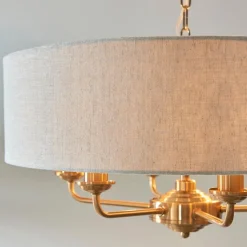 Highclere 6 Light Brass Pendant Ceiling Light