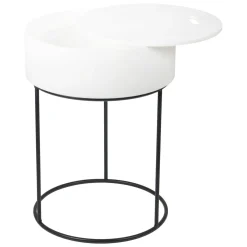 Hugo White End Storage Table