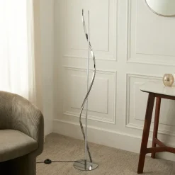 Hyde Chrome And Crystal LED Floor Lamp