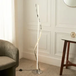 Hyde Chrome And Crystal LED Floor Lamp