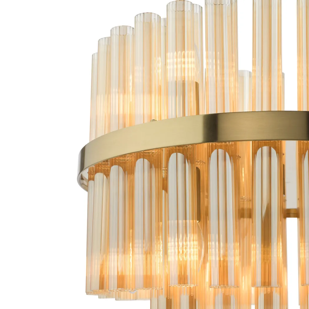 Imani 12-Light Natural Brass Pendant
