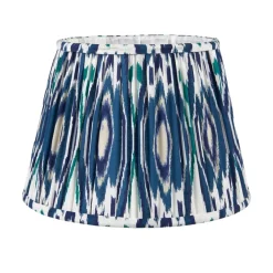 Izara 35cm Blue Ikat Pleated Tapered Shade