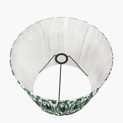 Izara 40cm Green Ikat Pleated Tapered Shade