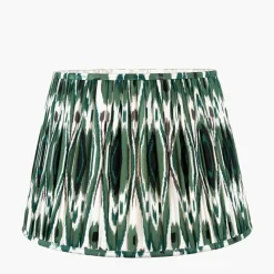 Izara 45cm Green Ikat Pleated Tapered Shade