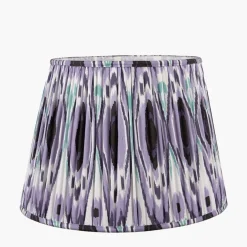 Izara 30cm Lilac Ikat Pleated Tapered Shade
