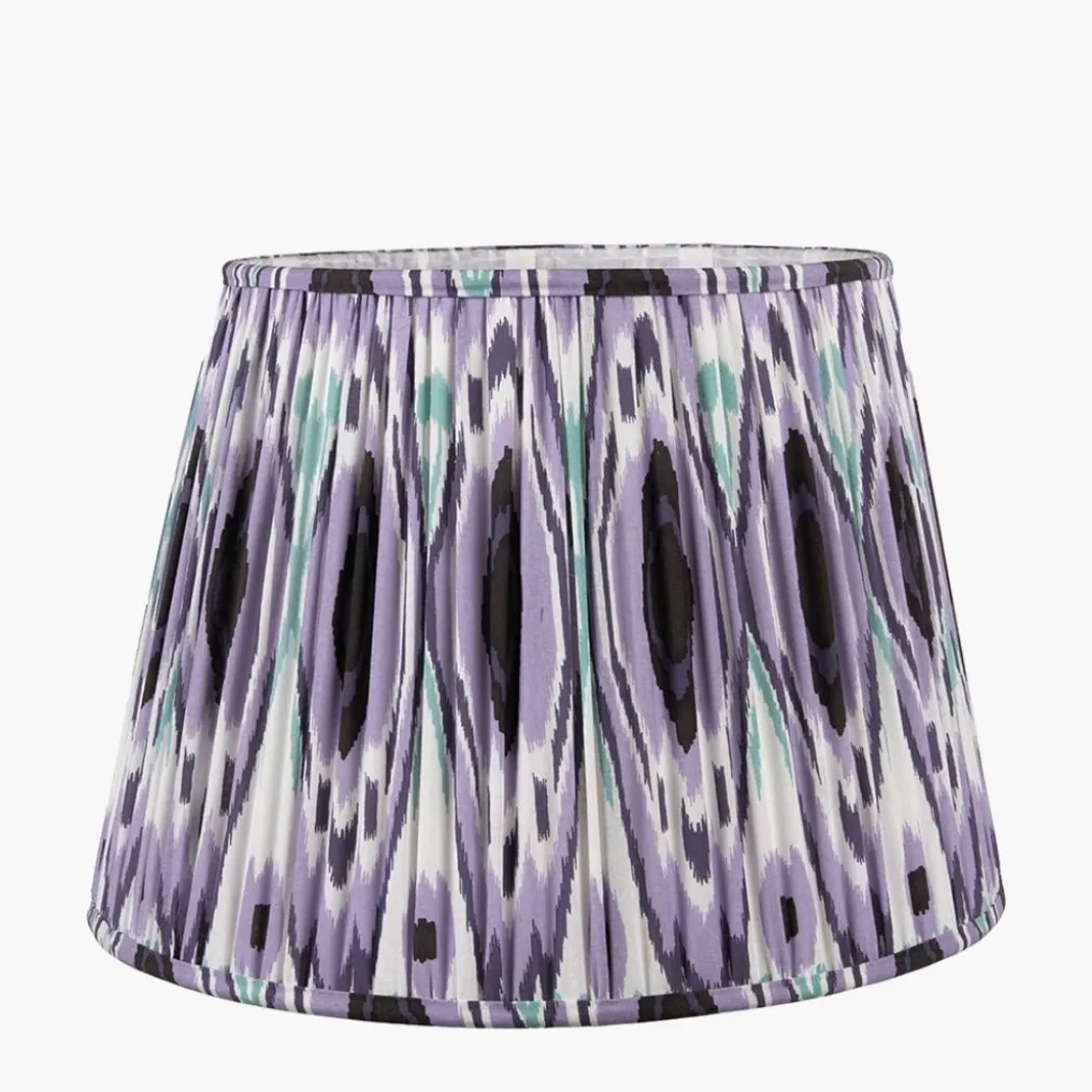 Izara 30cm Lilac Ikat Pleated Tapered Shade