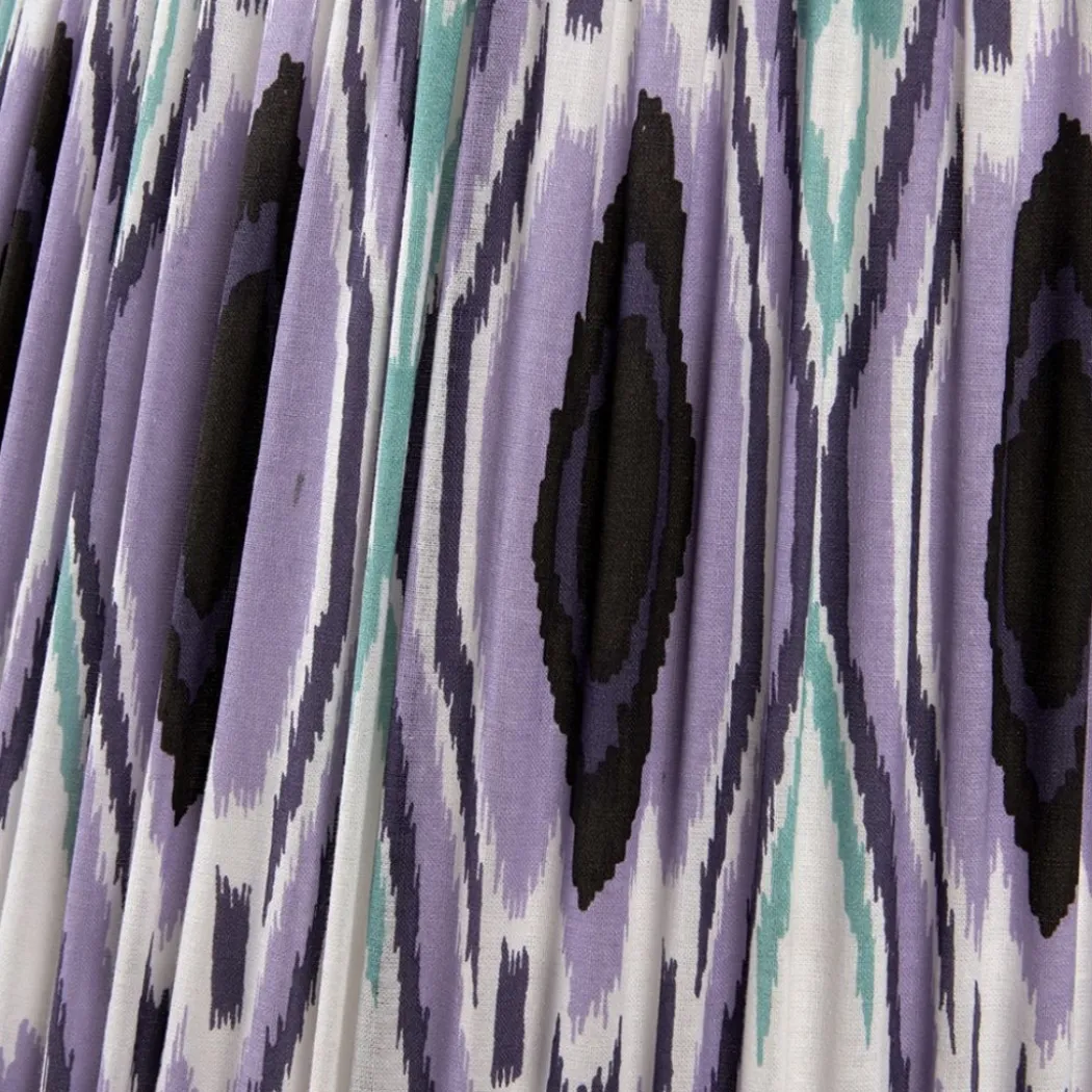 Izara 30cm Lilac Ikat Pleated Tapered Shade