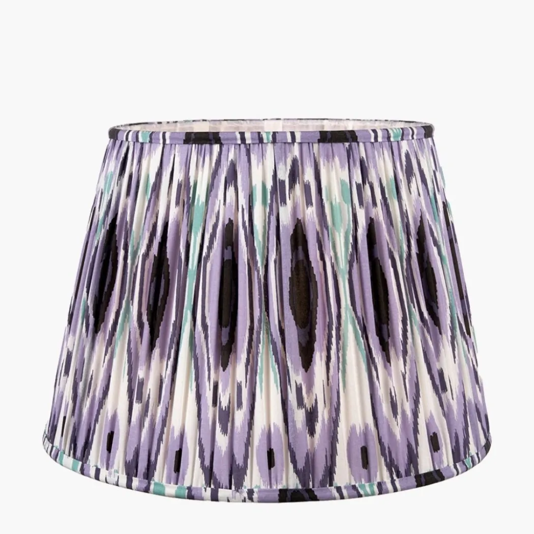 Izara 40cm Lilac Ikat Pleated Tapered Shade