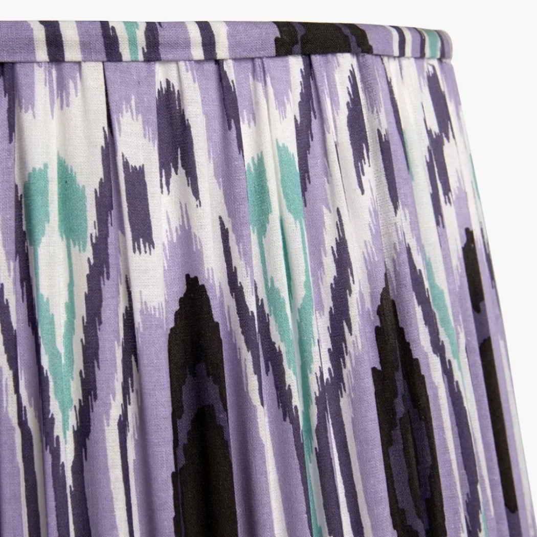 Izara 40cm Lilac Ikat Pleated Tapered Shade