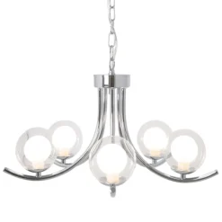 Jimena 5 Light Polished Chrome Pendant Ceiling Light