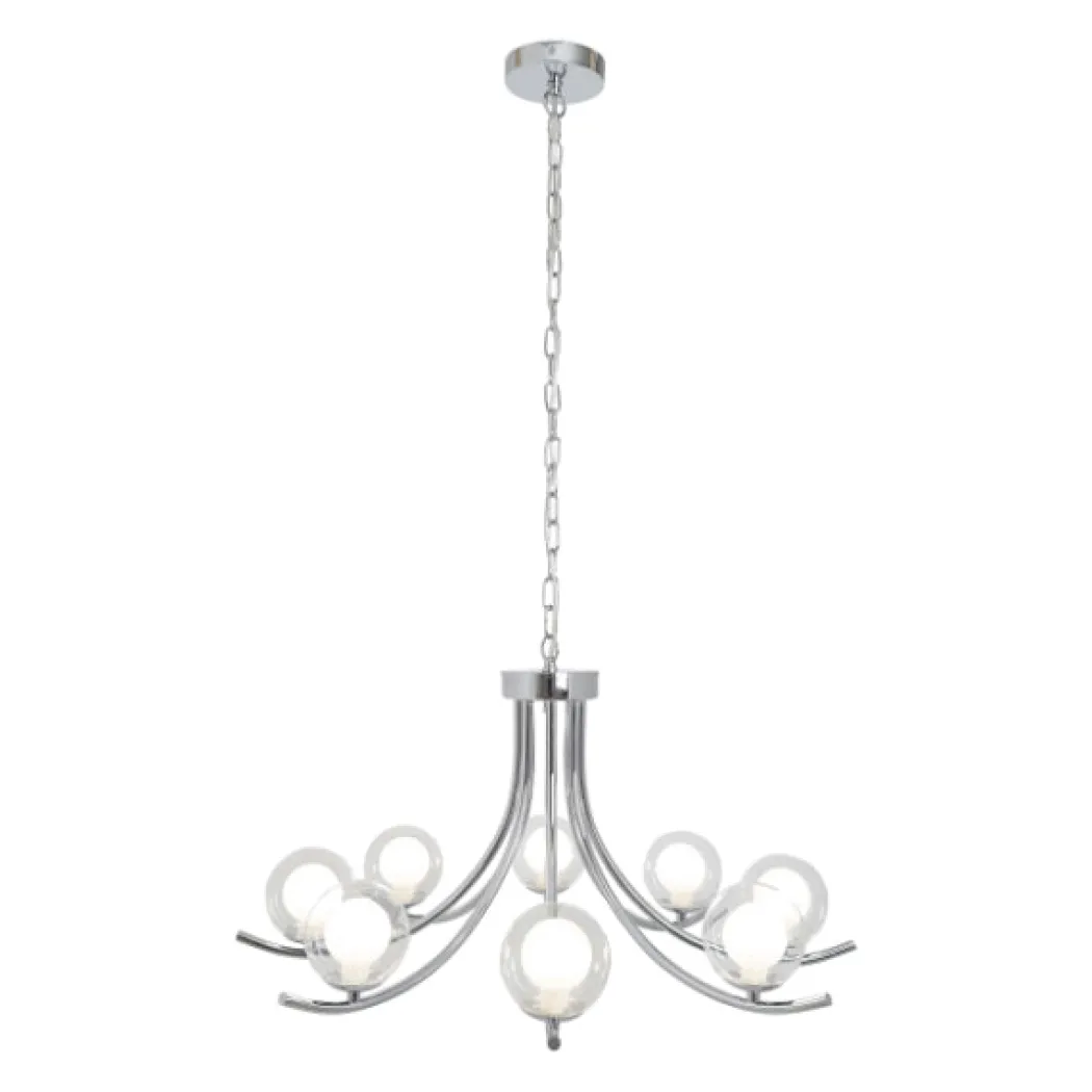 Jimena 5 Light Polished Chrome Pendant Ceiling Light