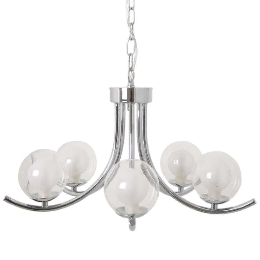 Jimena 5 Light Polished Chrome Pendant Ceiling Light