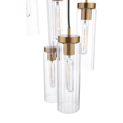 Jodelle 5 Light Polished Bronze Cluster Ceiling Pendant