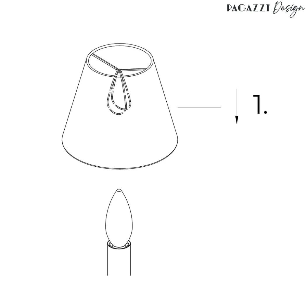 Junia Off White Pleated Candle Shade
