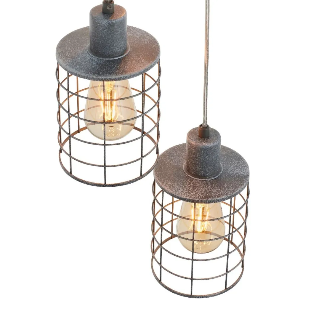 Keaton 3 Light Pendant Concrete Effect Ceiling Light