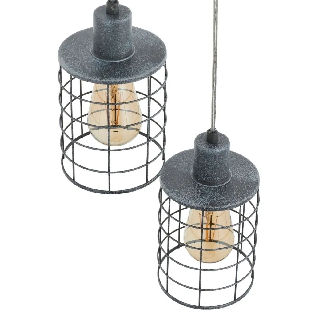 Keaton 3 Light Pendant Concrete Effect Ceiling Light