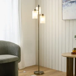 Kingsholm Antique Brass Floor Lamp