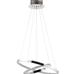 Kline 2 Light Polished Chrome LED Pendant Ceiling Light
