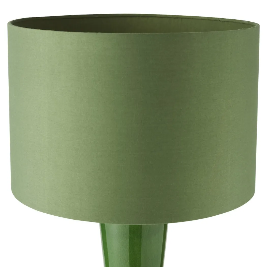 Lagle Green and Antique Brass Table Lamp
