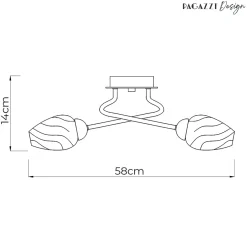 Lina 3-Light Chrome Flush Ceiling Light