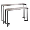 Lulani Brown Stone Nested Console Tables