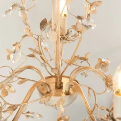 Lullaby 5 Light Cream & Gold Pendant Ceiling Light