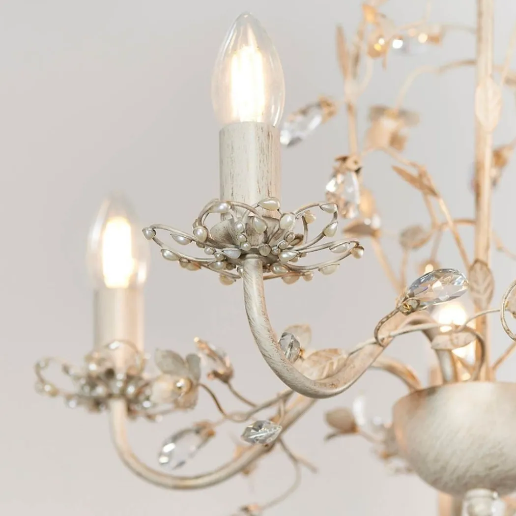 Lullaby 5 Light Cream & Gold Pendant Ceiling Light