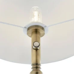 Lustre Antique Brass LED Rechargeable Floor Lamp