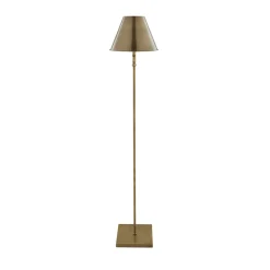 Lustre Antique Brass LED Rechargeable Floor Lamp