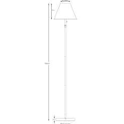 Lustre Black LED Rechargeable Floor Lamp