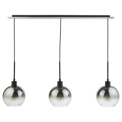 Lycia 3 Light Black & Ombre Glass Ceiling Pendant Bar