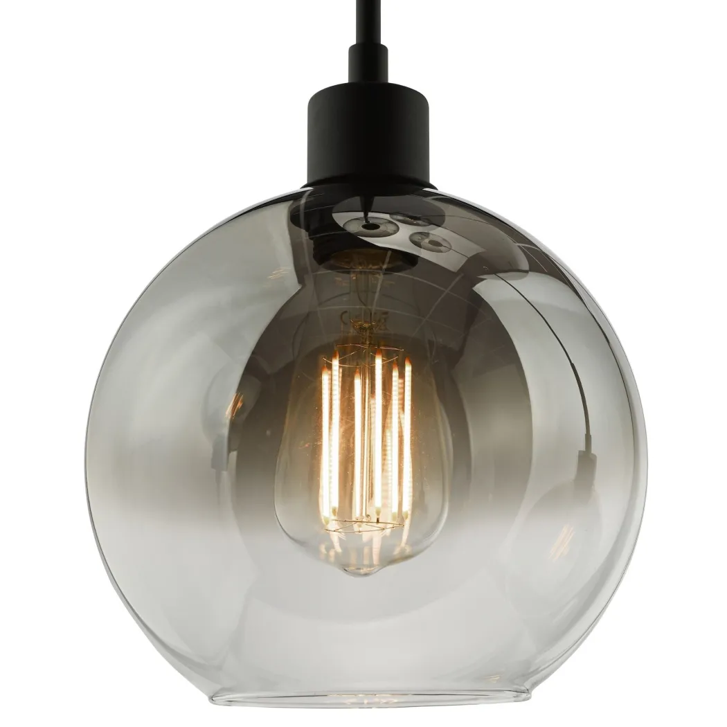Lycia 3 Light Black & Ombre Glass Ceiling Cluster Ceiling Pendant