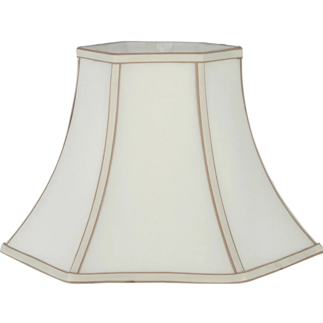 Lyla 45cm Bowed Hexagonal Lamp Shade Cream