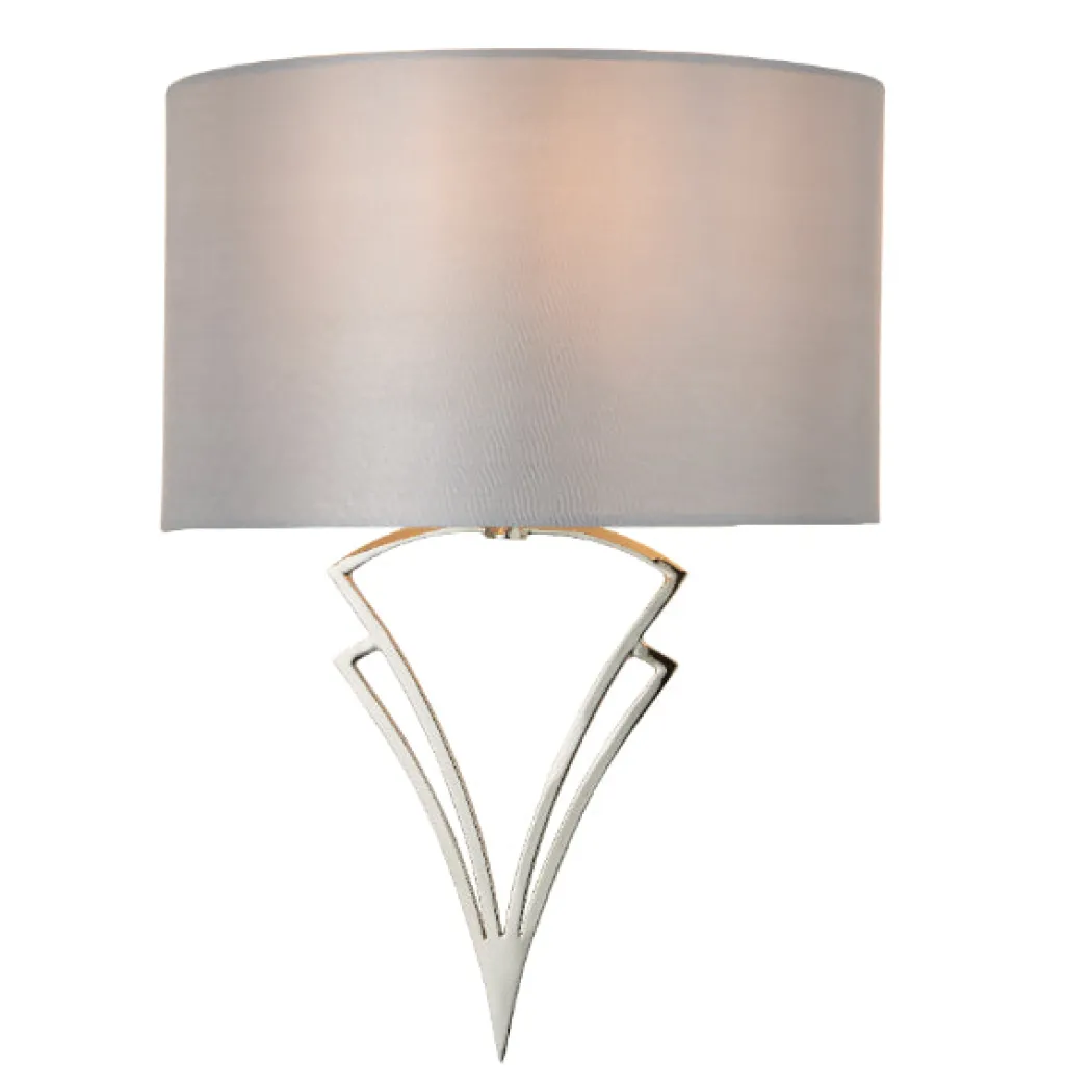 Lyla Satin Nickel Wall Light