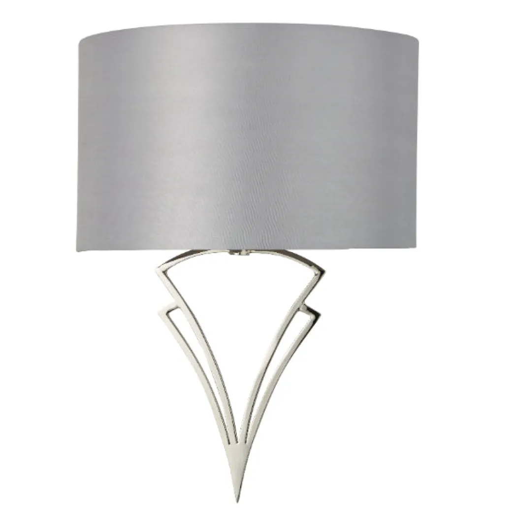 Lyla Satin Nickel Wall Light