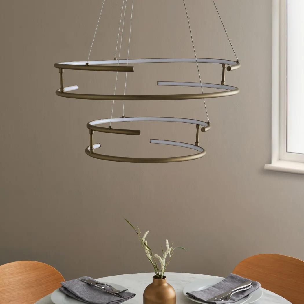 Mabel Antique Brass LED Pendant Ceiling Light