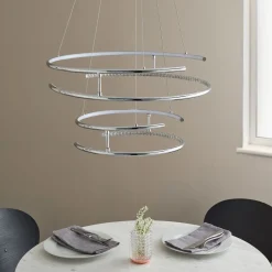 Mabel Silver LED Pendant Ceiling Light
