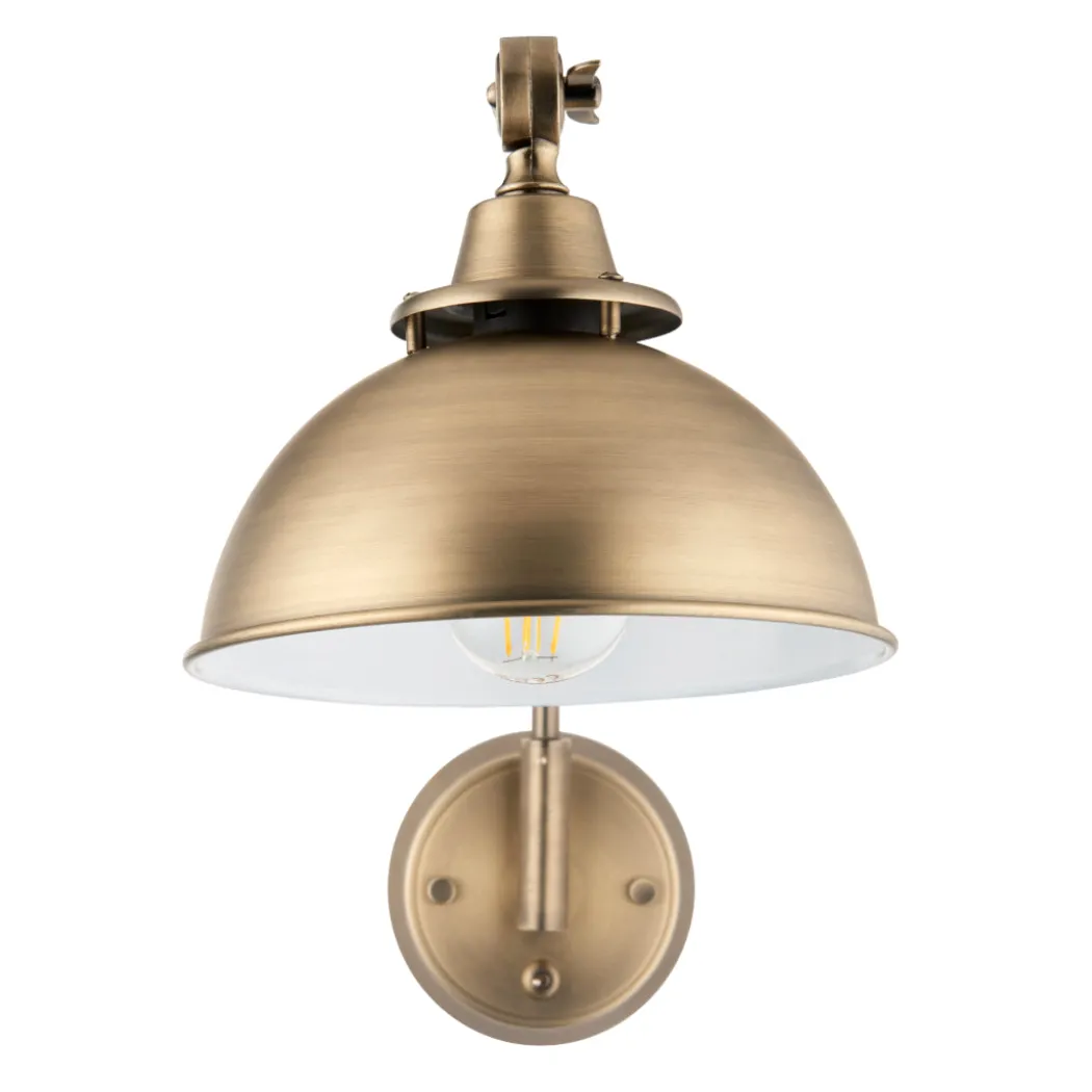 Madison Adjustable Antique Brass Wall Light