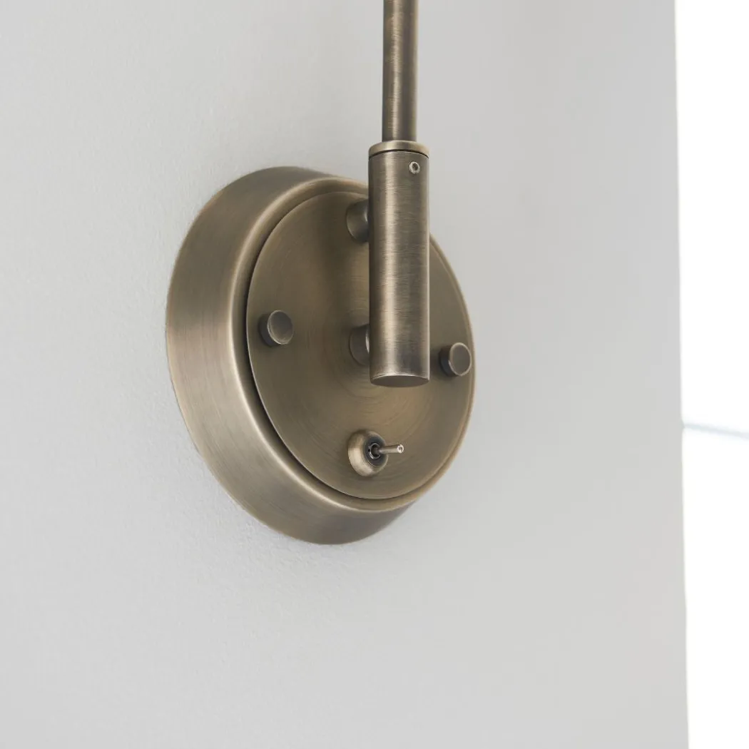 Madison Adjustable Antique Brass Wall Light