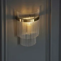 Marietta Antique Brass Wall Light