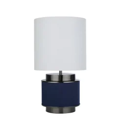 Marriot Navy & Black Nickel Table Lamp