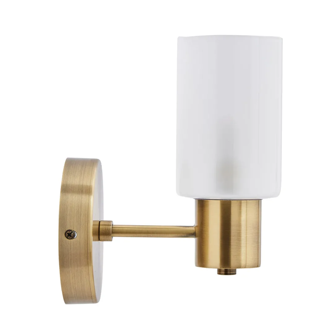 Maya 1-Light Antique Brass Wall Light
