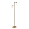 Maya 2-Light Antique Brass Floor Lamp