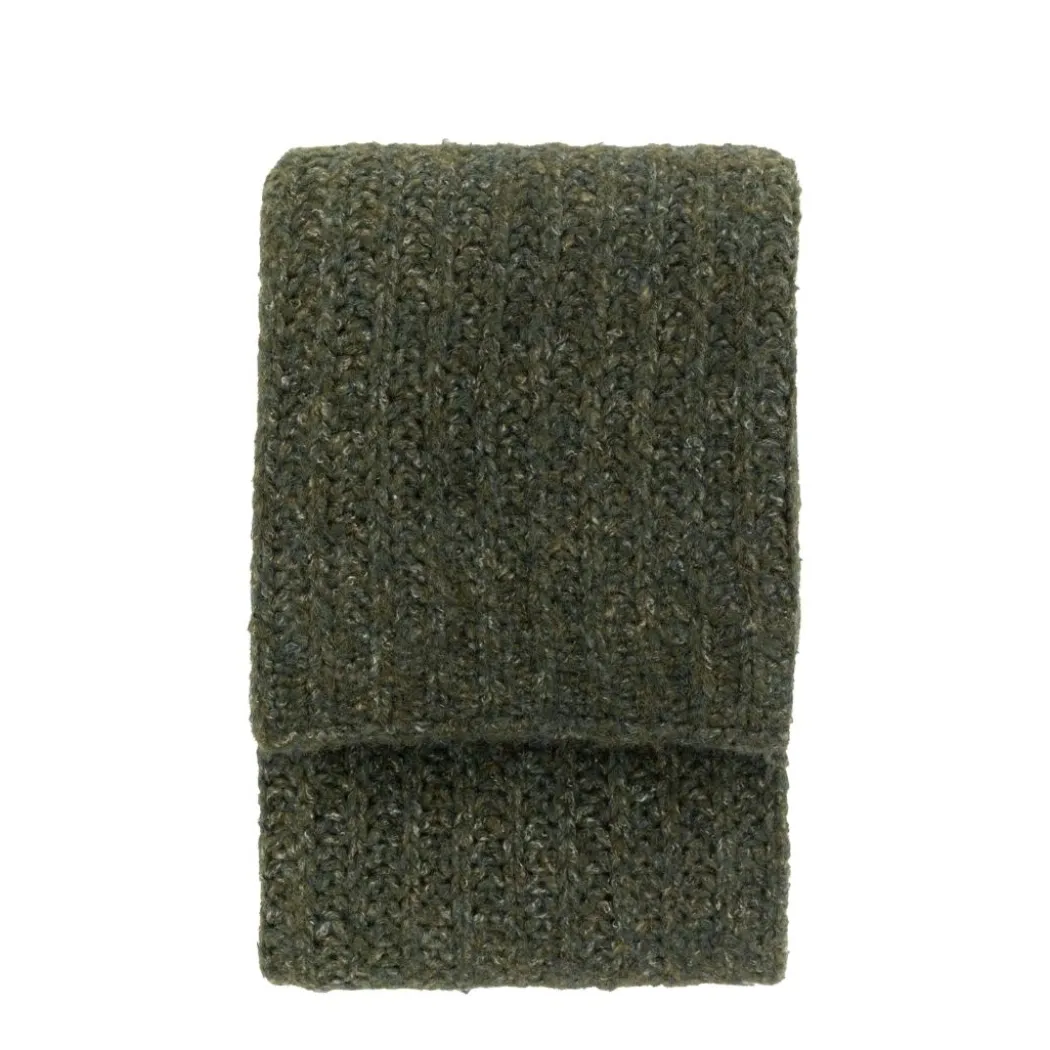 Melange Knit Throw Khaki