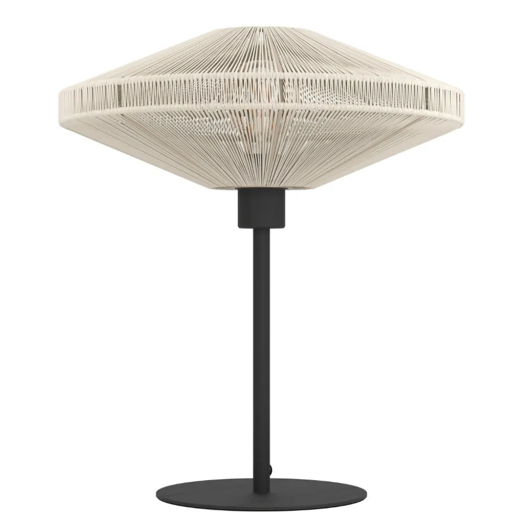 Midsumer Cream & Black Oval Table Lamp