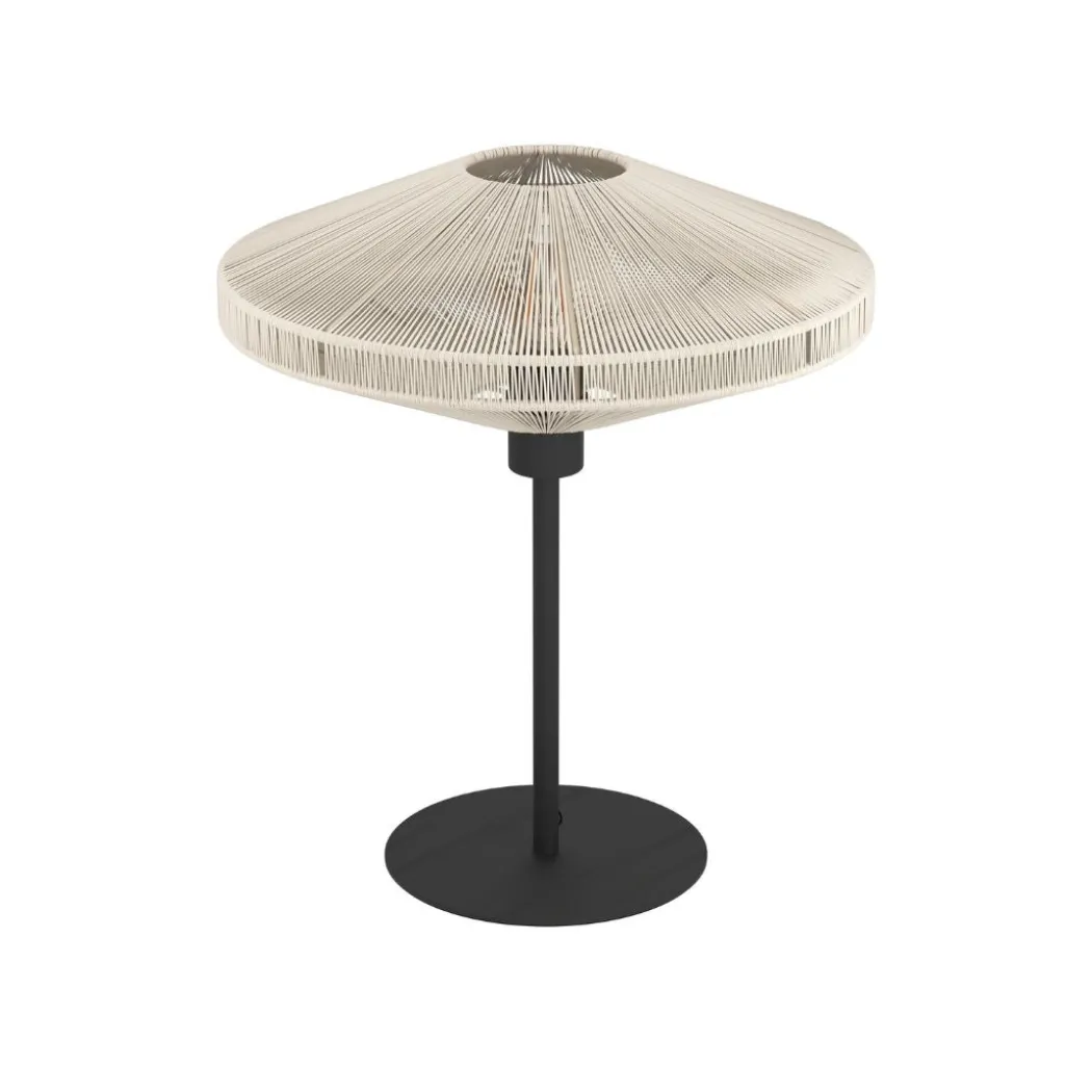 Midsumer Cream & Black Oval Table Lamp